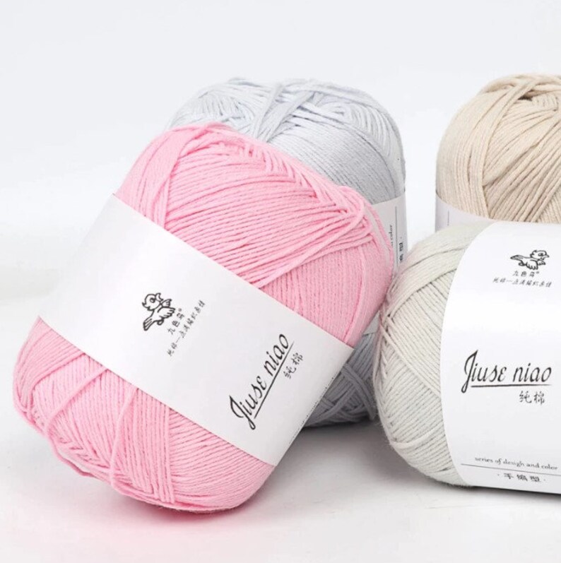 Cotton Yarn 8 Ply Cotton 100 Pure Cotton 3 Light Etsy Canada