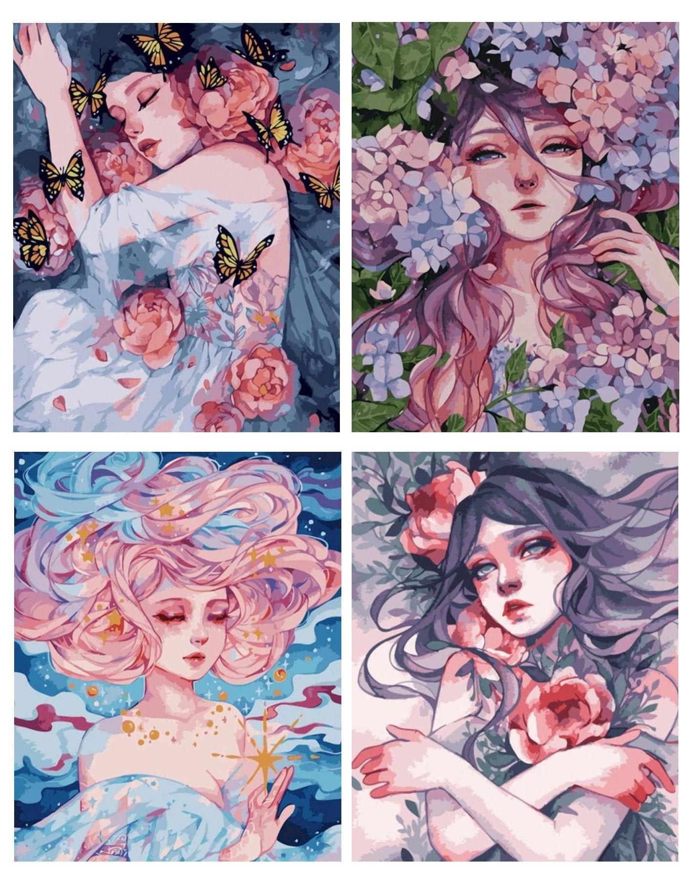 Paint by Number DIY Kit anime Girl DIY Kit Adult Etsy