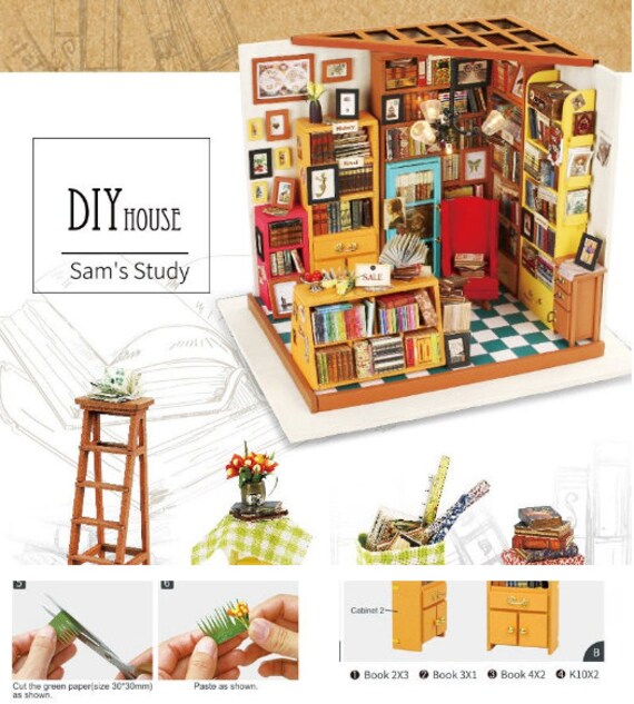 diy miniature library