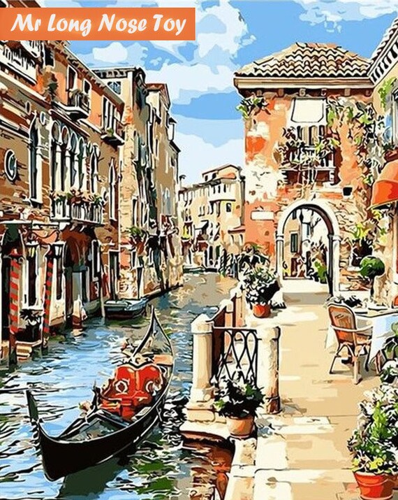 DIY Paint by Numbers Kit for Adults - Venice, Paint by Number Kit On  Canvas for Beginners, Home Wall Decor