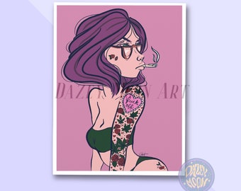 F*ck Off art prints and posters by Dazey moon art