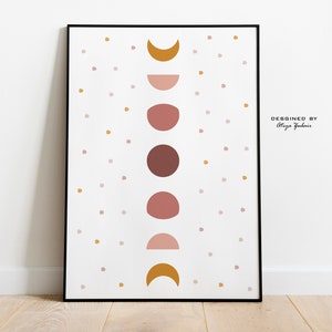 Ayatul Kursi & Phases Of The Moon, Baby Nursery, Islamic Supplication, Digital Prints image 7