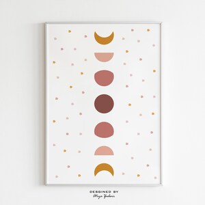 Ayatul Kursi & Phases Of The Moon, Baby Nursery, Islamic Supplication, Digital Prints image 5