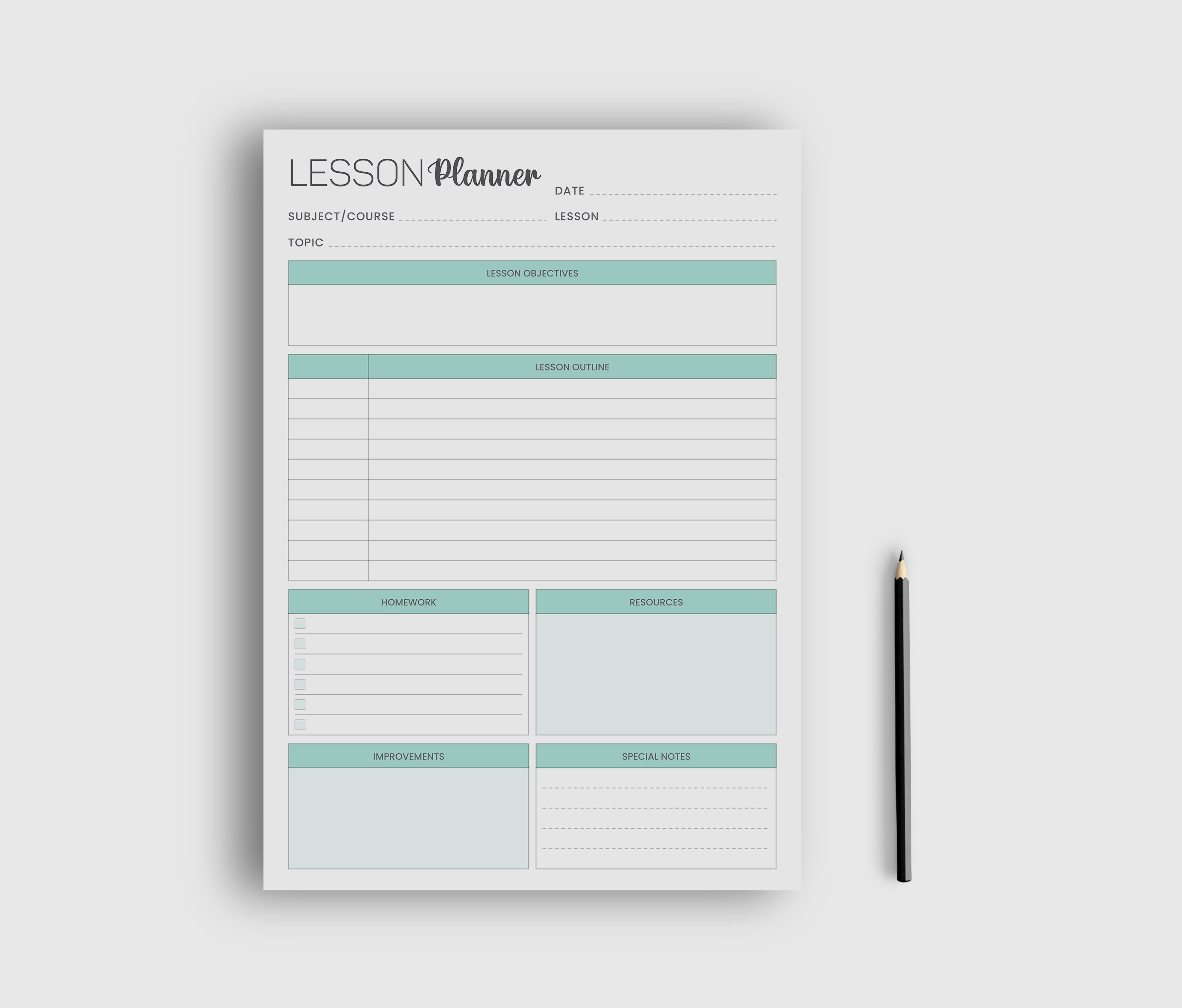 Printable Lesson Planner, Planner Template, Daily Planner, To-do List ...
