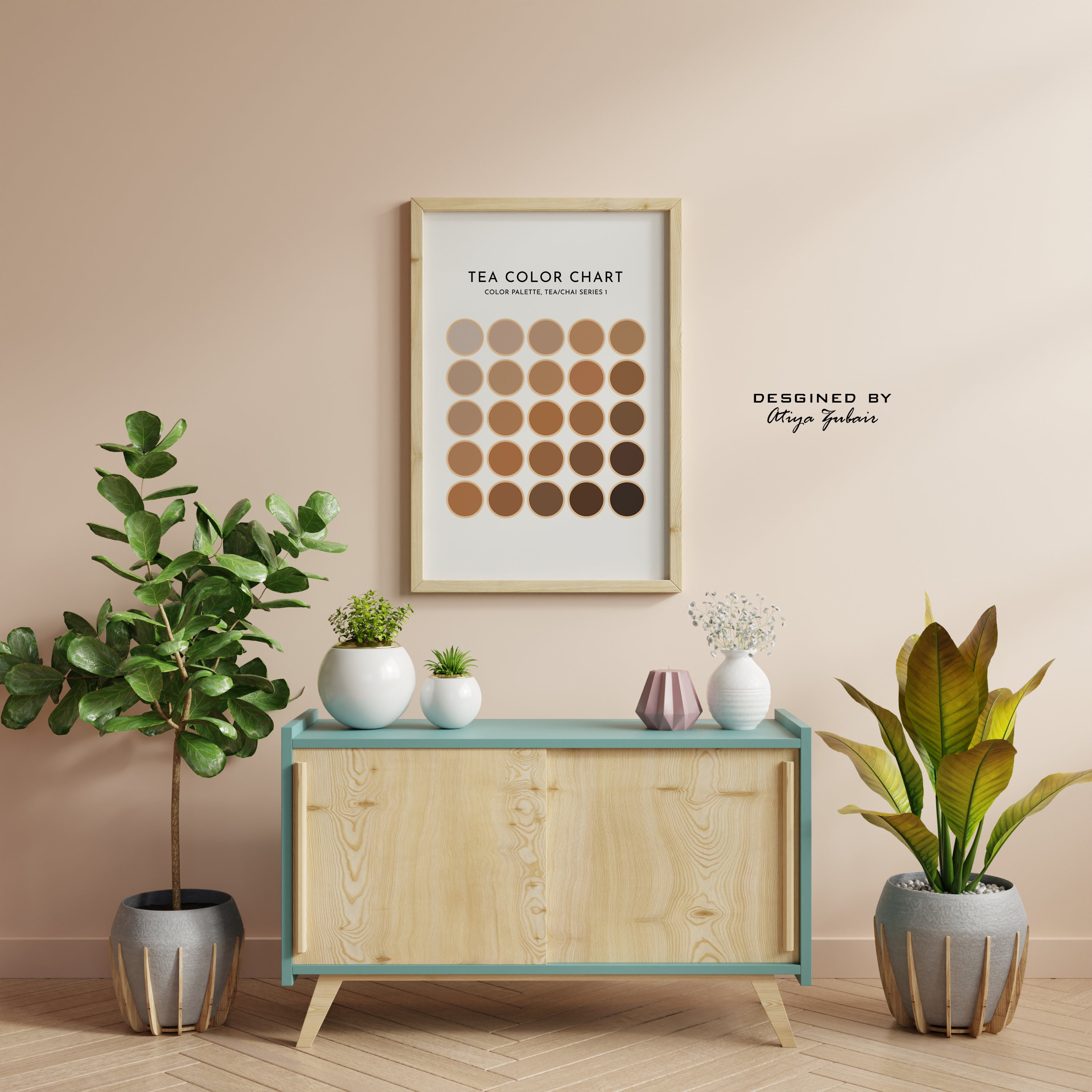 Tea Color Chart Tea Tones Tea Poster Tea Wall Art Kitchen Etsy