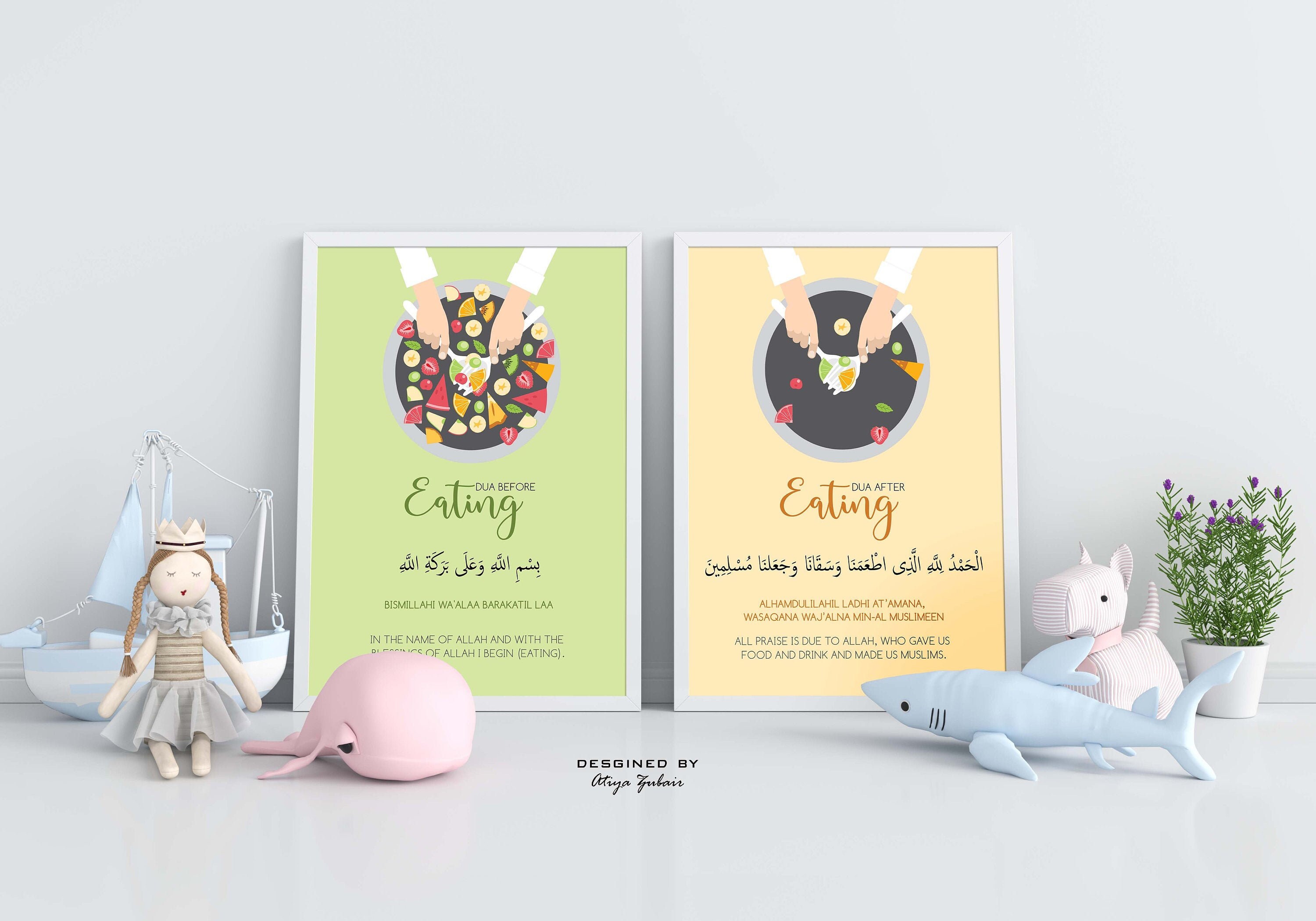 Before & After Eating Dua Muslim Nursery Decor Islamic - Etsy