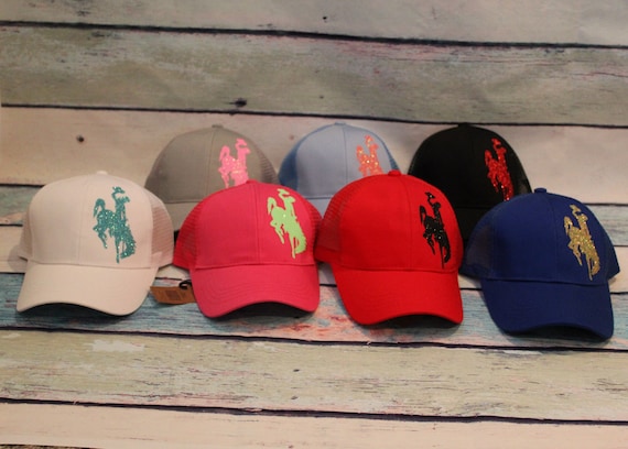 CC High Ponytail Wyoming Cowboys Hat - Etsy