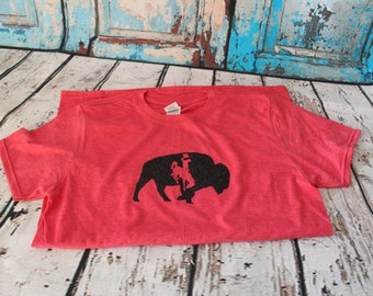 Wyo Buckin' Horse & Buffalo Tee