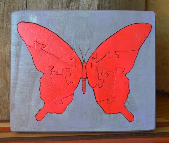 rompecabezas mariposa madera