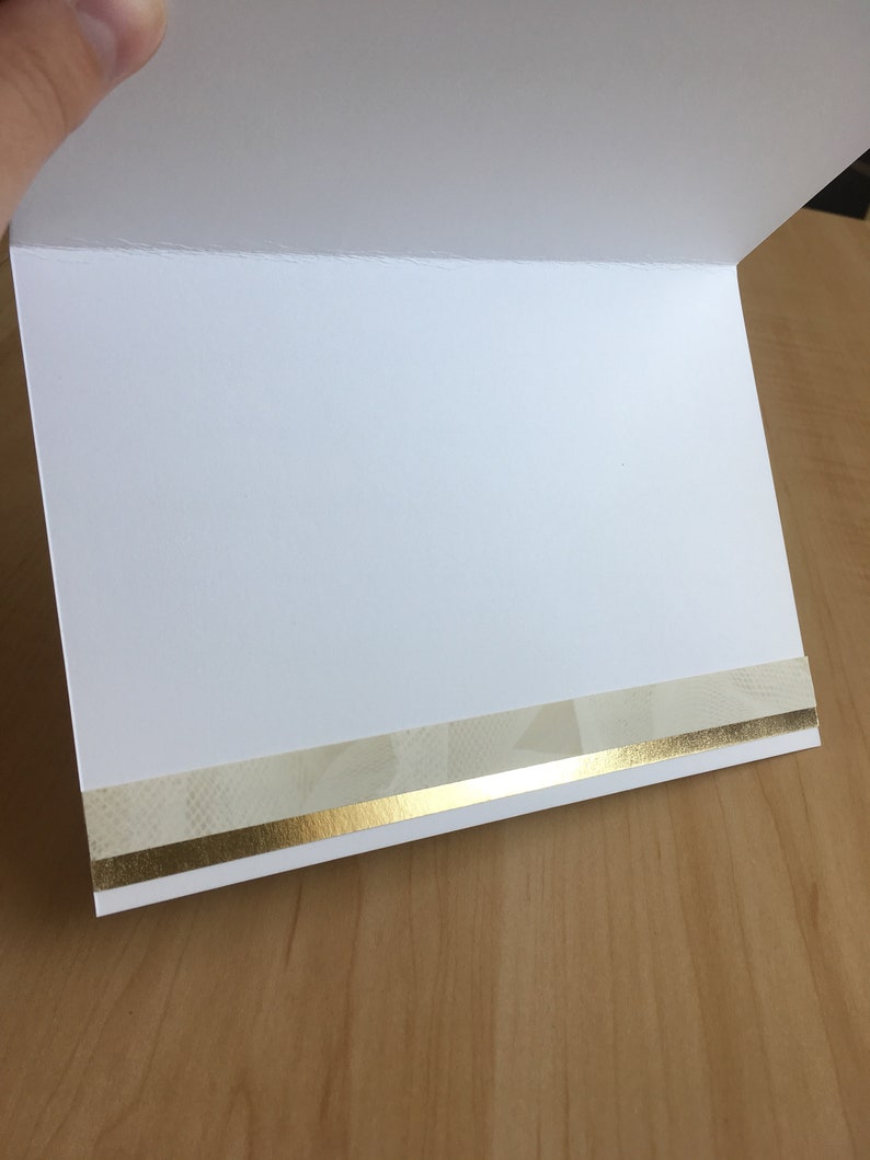 Groom /& Groom Same-Sex Handmade Wedding Card with Gold Metallic Accents