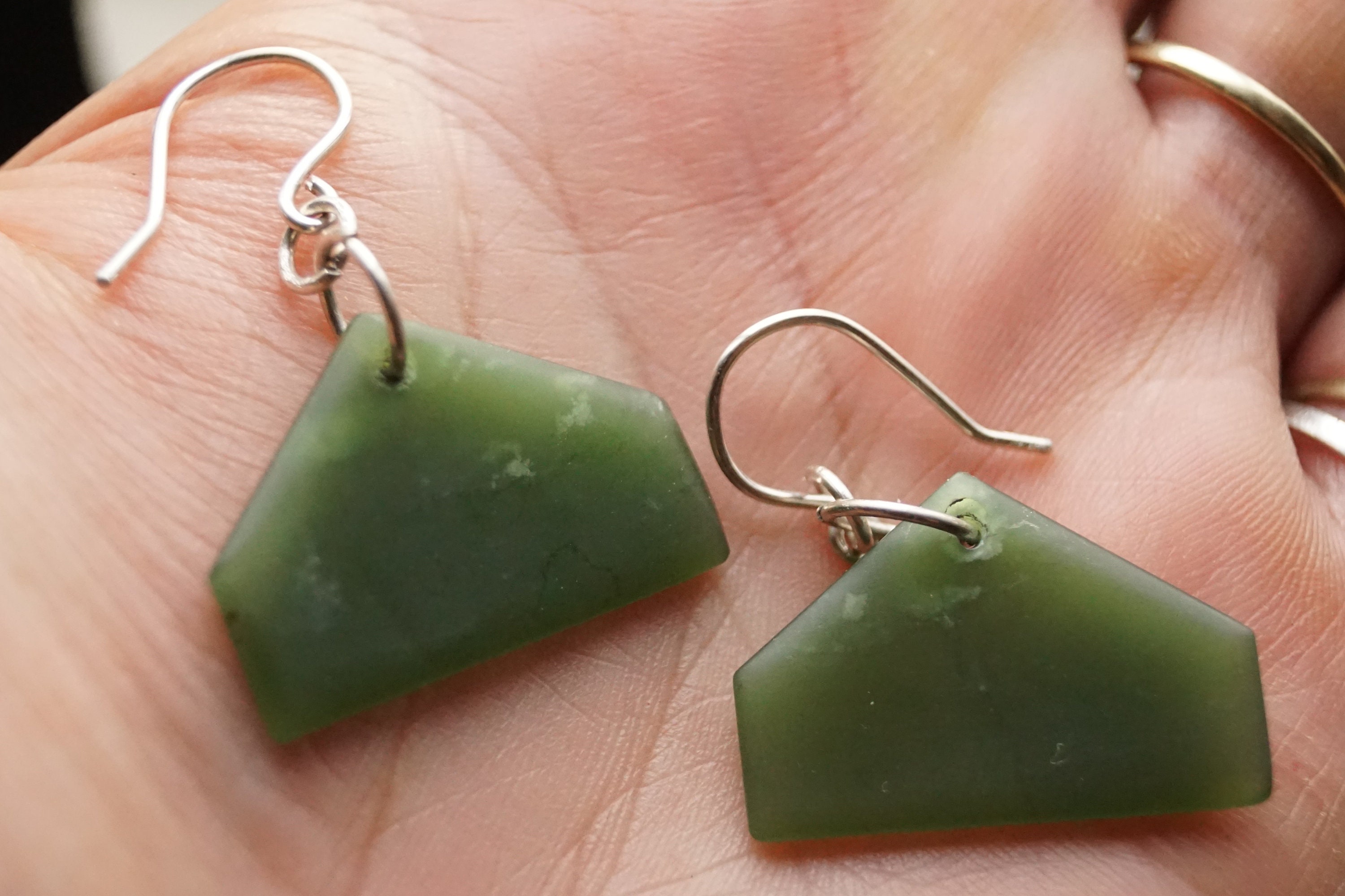 New Zealand Greenstone Pounamu Earrings Etsy Australia