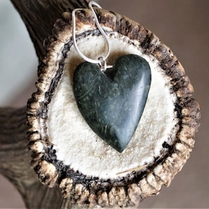 New Zealand Greenstone Heart Pendant