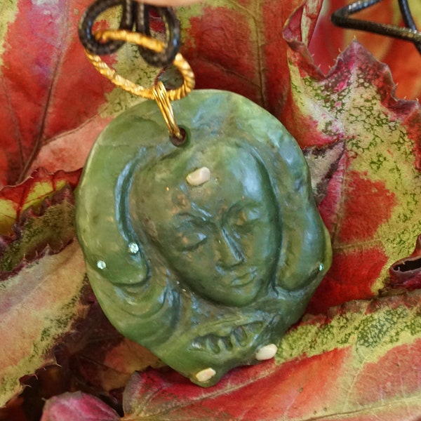 New Zealand Greenstone / Pounamu Medusa Pendant