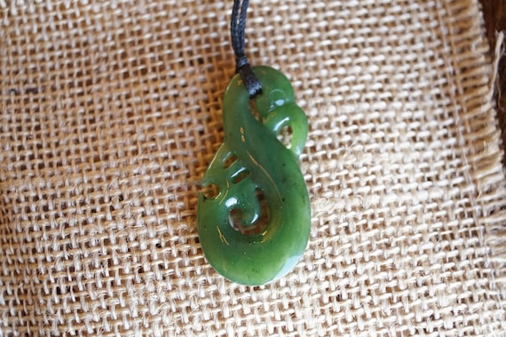 Green Nephrite Jade Double Koru Hei Toki Pendant NZ Maori Greenstone  Necklace Adze - 3JADE wholesale of jade carvings, jewelry, collectables,  prayer beads