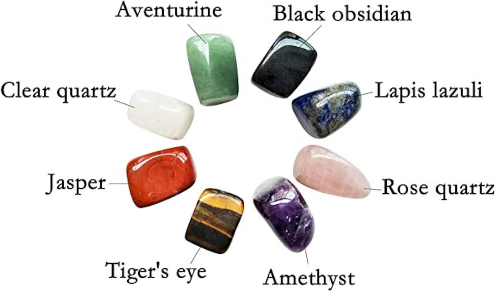 Chakra Stones Healing Crystals Set of 8 Tumbled and Polished Etsy