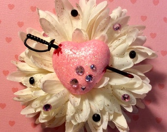 Heartbreaker Valentine’s Hair Flower Clip