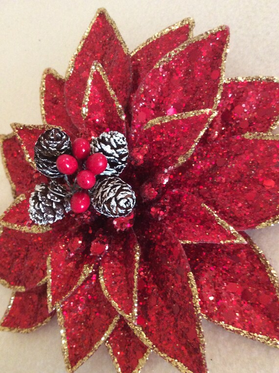 Stella Di Natale Glitter.Rockabilly Glitter Rosso Stella Di Natale Natale Pinup Capelli Etsy