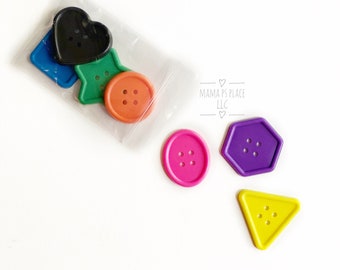 Extra Buttons / Extra Seven Pieces for Kids Sewing Kit / Kids Button Kit / Kids Play / Buttons