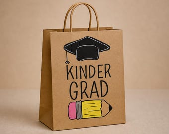 Afstuderen cadeauzakjes kleuterschool / Feestzakjes Kinder Grad / Gepersonaliseerde cadeauzakjes / Handgeschilderd / Aangepaste naamzakjes / Goodiebags