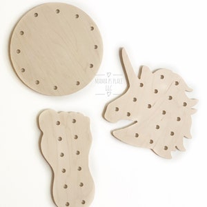 Lacing Board / Toddler Busy Board / Montessori Toy / Waldorf Toys / Natural Toy image 4