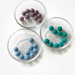 15mm Silicone Beads / Round Beads / Bulk Beads / 10 Beads / Food Grade Silicone / BPA Free
