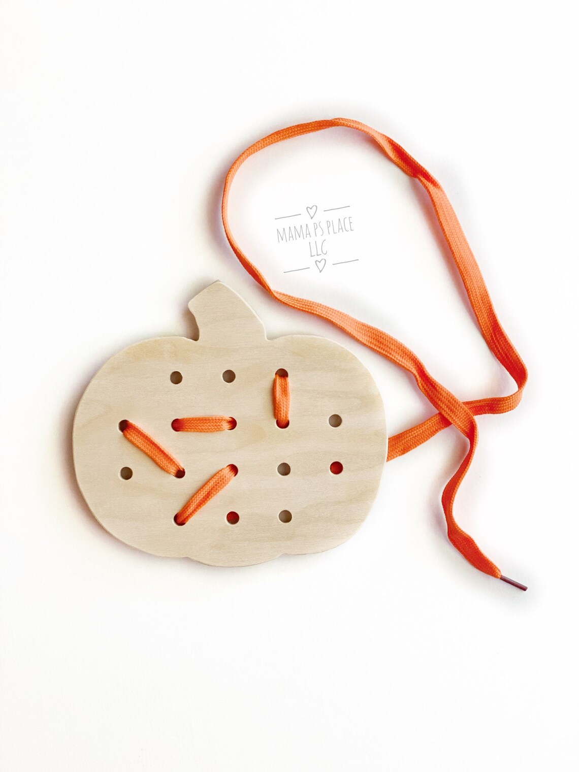 Thanksgiving Lacing Board / Pumpkin / Toddler Busy Board / image 1