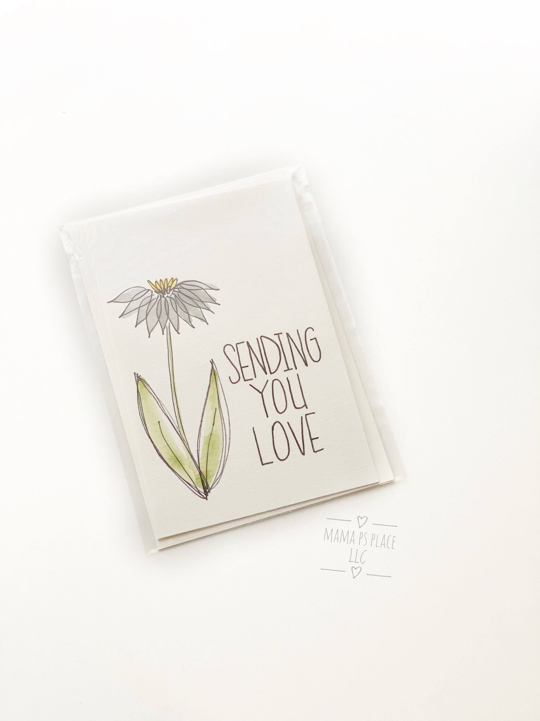 Handmade Card / Hand Painted / Thinking of You Card / Blank Inside ...