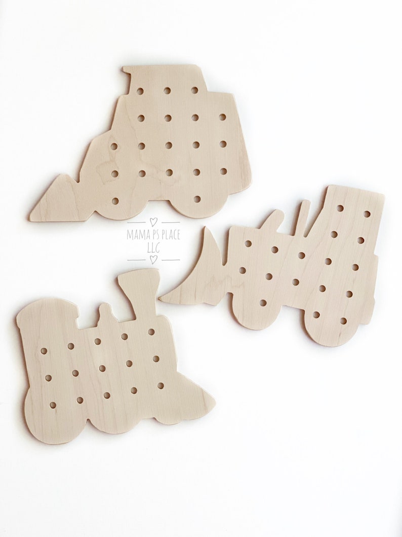 Lacing Board / Toddler Busy Board / Montessori Toy / Waldorf Toys / Natural Toy image 6