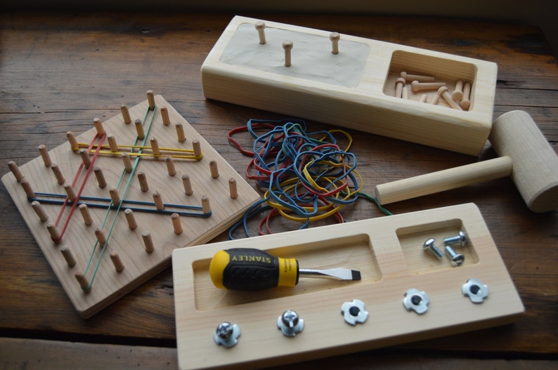 Kleinkind GeschenkBox / Montessori Schraube Board / Hammer Etsy