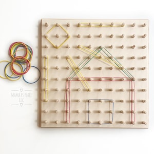 Big Geoboard / Large / Wooden Peg Board / Montessori / Learning Toy / Sensory Board / Pegboard / Toddler Gift / Preschool Toy / Waldorf