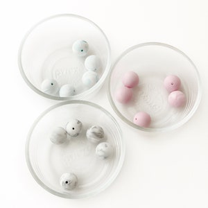 19mm Silicone Beads / Marble Round Beads / Bulk Beads / 5 Beads / Food Grade Silicone / BPA Free