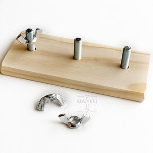 Wing Nut Game / Nuts and Bolts Game / Fastener Toy / Construction Game / Life Skills / Educational Toy / Montessori Toy / Preschool Toy