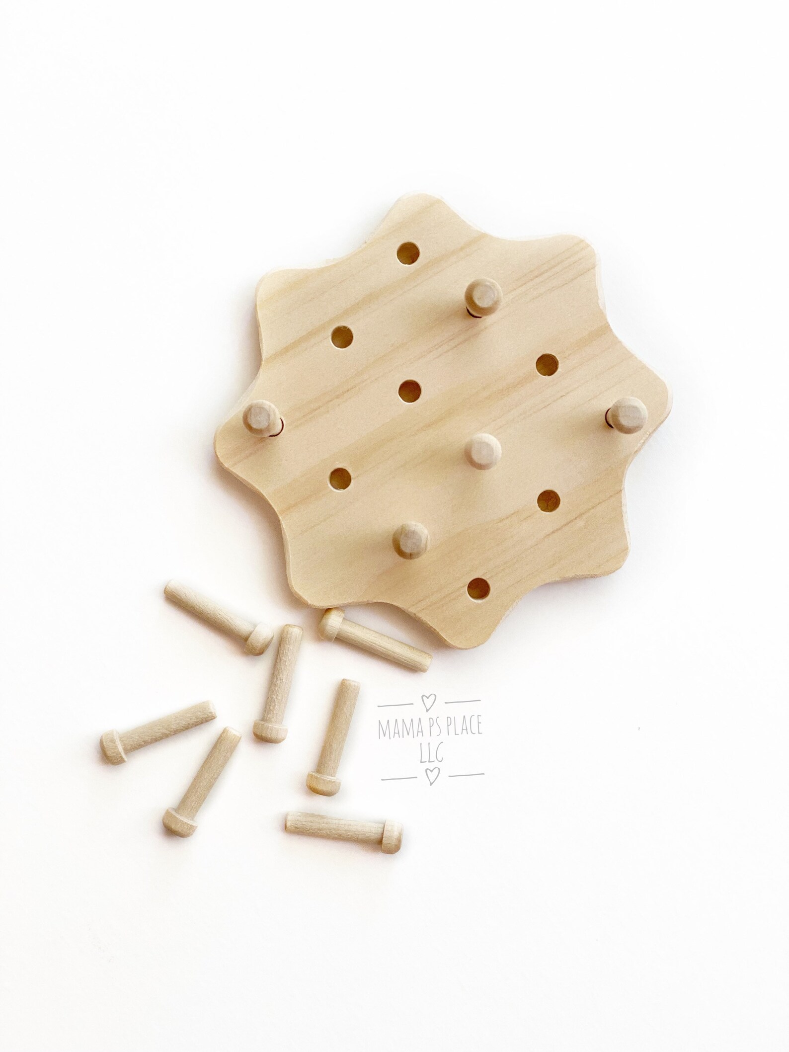 Peg Puzzle / Wooden Peg Board Game / Montessori / Learning Toy Etsy