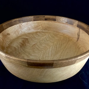 Wood bowl - medium -  maple, walnut