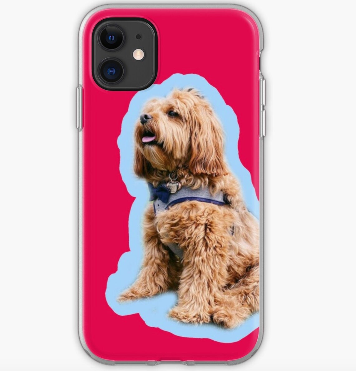 Custom Two Tone Dog Phone Case Put Your Cute Dog on Custom Etsy