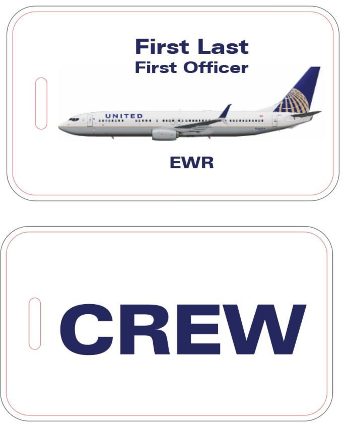 United Airlines Luggage Tag Etsy