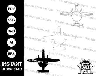 E-2C Hawkeye Vista dall'alto, vettore SVG, AI, EPS, Pdf