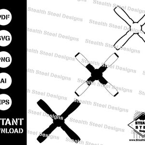 C-130A/E/H/H2/H3-Properller-4 Blade-View-SVG-AI-eps-pdf