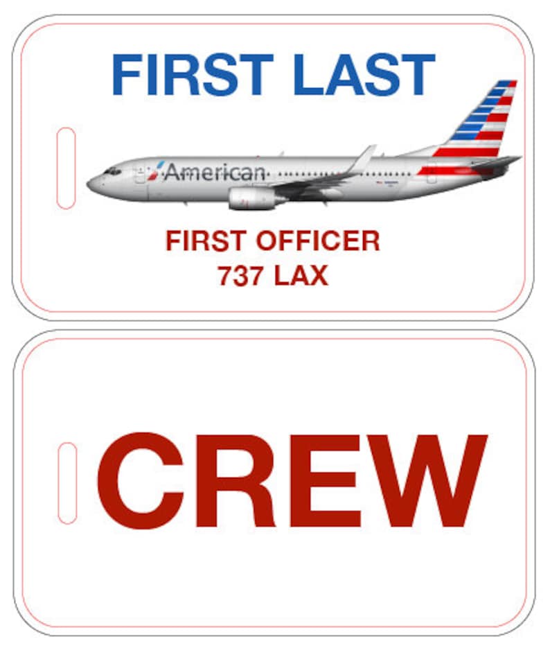 American Airlines Luggage Tag Etsy