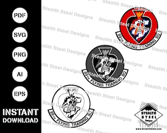 89th Flying Training Squadron Patch-SVG-AI-eps-pdf-vettore