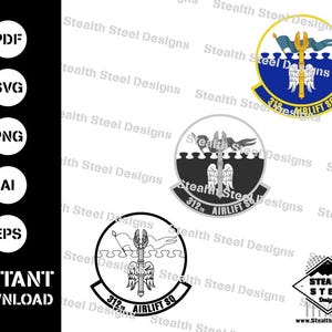 312th Airlift Squadron Patch-svg-ai-eps-pdf-vector