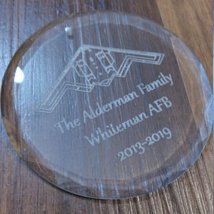 Etched Glass B-2 Ornament