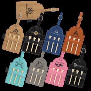 Leatherette Golf Tee Set