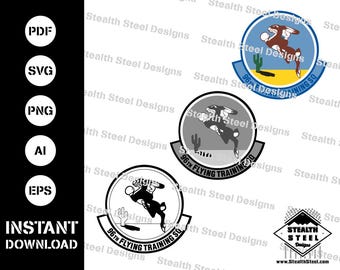 96th Flying Training Squadron Patch-SVG-AI-eps-pdf-vettore