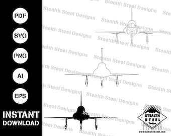 T-38-Talon-Trainer-Front-View-SVG-AI-eps-pdf-vetor