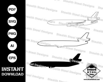 McDonnell Douglas-MD-11-Side-SVG-AI-eps-pdf