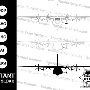 AC-130J-Gunship-Front-View-SVG-AI-eps-pdf