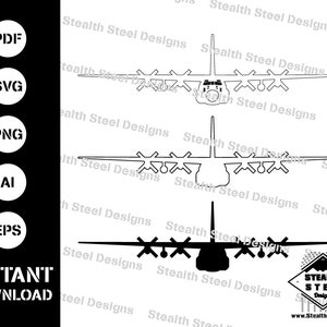 C-130H-Hercules-Frontansicht-SVG-AI-eps-pdf