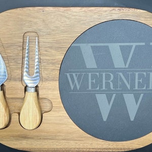 Wood and Slate Cheese Board