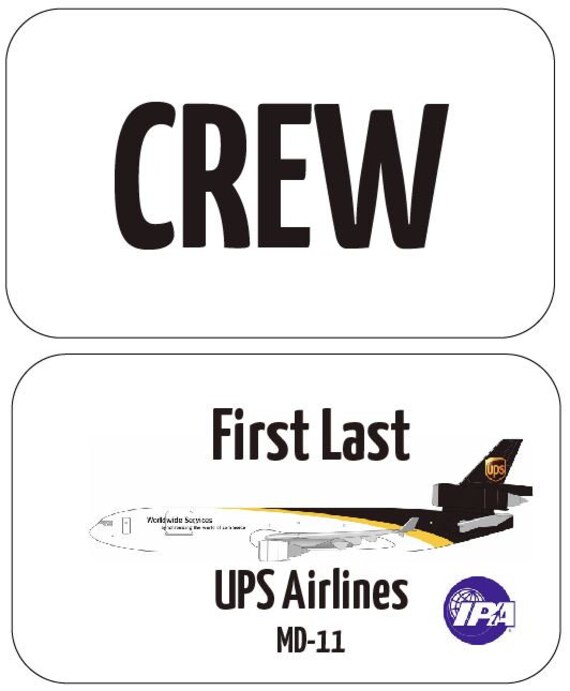 UPS Airlines Luggage Tag Etsy